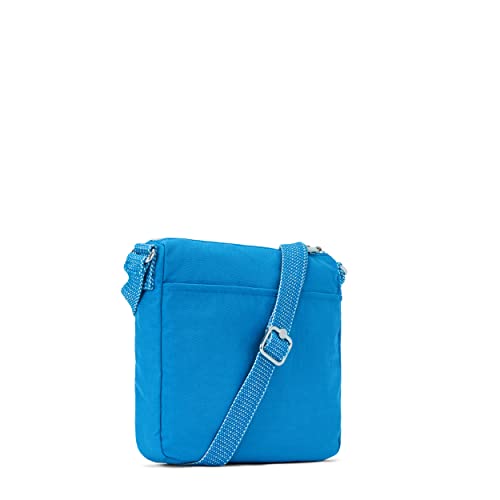 Kipling Women’s Sebastian Crossbody, Super Light, Durable Messenger, Nylon Shoulder Bag, Eager Blue