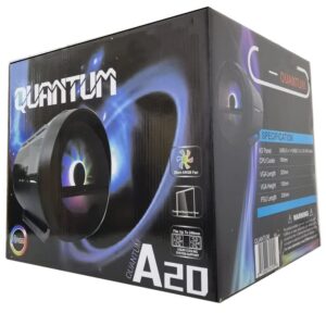 RHINMAX A20 Series Quantum M-ATX/ITX Computer Gaming case, Circular Shape,USB3.0, with 1 ARGB Luminous 20cm Fan(A20 Series Quantum)