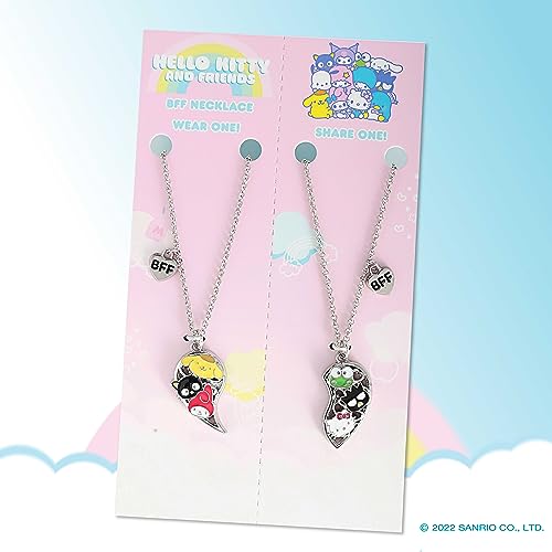 Hello Kitty Sanrio and Friends Girls BFF Necklace Set - 16"+3" BFF Friendship Necklaces Officially Licensed