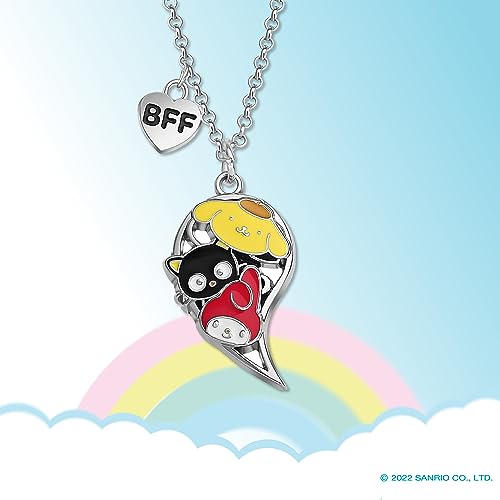 Hello Kitty Sanrio and Friends Girls BFF Necklace Set - 16"+3" BFF Friendship Necklaces Officially Licensed