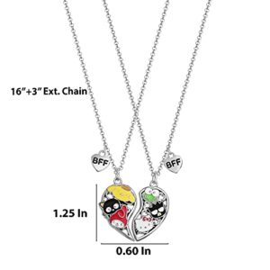 Hello Kitty Sanrio and Friends Girls BFF Necklace Set - 16"+3" BFF Friendship Necklaces Officially Licensed