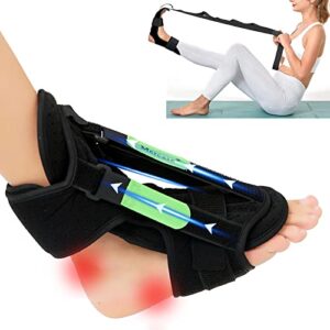 mercase plantar fasciitis night splint set, planters facetious relief kit with night splint for men women+foot and calf stretcher relief plantar fasciitis, foot drop, achilles tendonitis, day&night