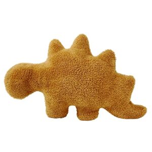 isaacalyx stegosaurus-18 inch dino chicken nugget plush, soft dinosaur chicken nuggets pillow for birthday gifts, dinosaur theme party decorations (dino-d)