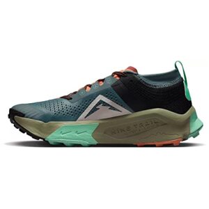 nike women's zegama trail running shoes (mineral slate/green glow/black/light bone, us_footwear_size_system, adult, women, numeric, medium, numeric_7)