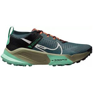 Nike Women's Zegama Trail Running Shoes (Mineral Slate/Green Glow/Black/Light Bone, us_Footwear_Size_System, Adult, Women, Numeric, Medium, Numeric_7)