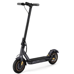 electric scooter 500w motor 10" solid tires 19 miles long range for adults - 19 mph max speed,smart app,dual brake system