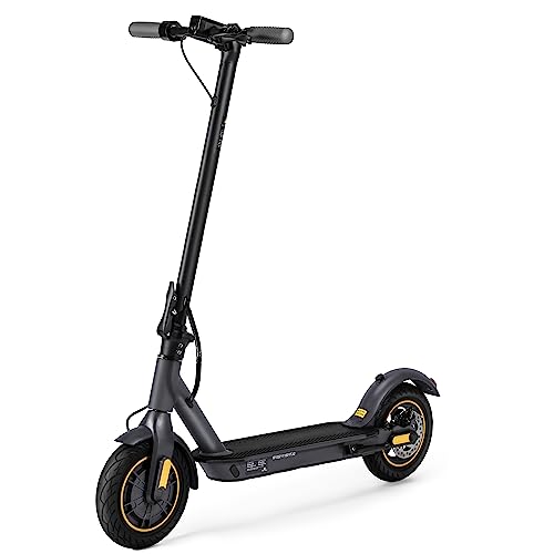 Electric Scooter 500W Motor 10" Solid Tires 19 Miles Long Range for Adults - 19 Mph Max Speed,Smart APP,Dual Brake System