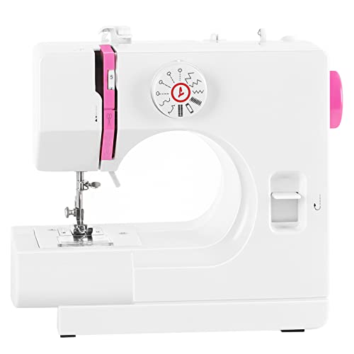 Sewing Machine for Beginners Mini Portable Sewing Machine with 12 Built-In Stitches Heavy Duty Handheld Electric Sewing Machine for Kids, Adjustable Speed & Great for Beginners, Pink