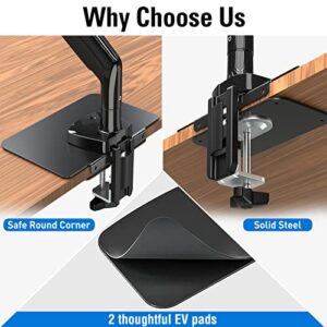 MOUNTUP Quad Monitor Desk Mount with Desk Reinforcement Plate