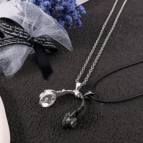 PLwelth 2pcs Matching Couples Necklaces for Boyfriend and Girlfriend Cute Bff Headphones Charm Pendant Friendship Necklace Valentine's Day Birthday Christmas Gifts