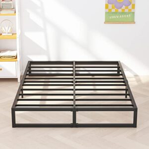 Richwanone 10 Inch Bed Frame Full Metal Platform Mattress Foundation with Steel Slat Support, No Box Spring Needed, Easy Assembly, Black