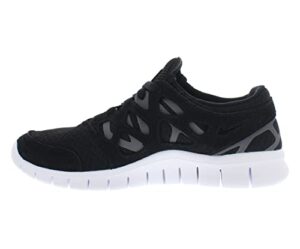 nike free run 2 unisex shoes size 7.5, color: black/white/dark grey
