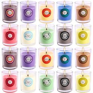 20 pack strong scented candles gift set with 10 fragrances for home and women, aromatherapy soy wax glass jar candle