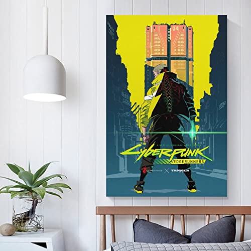 ChezMax Cyber Punk Edgerunners Anime Poster Poster Decorative Painting Canvas Wall Art Living Room Posters Bedroom Painting 12x18inch(30x45cm)