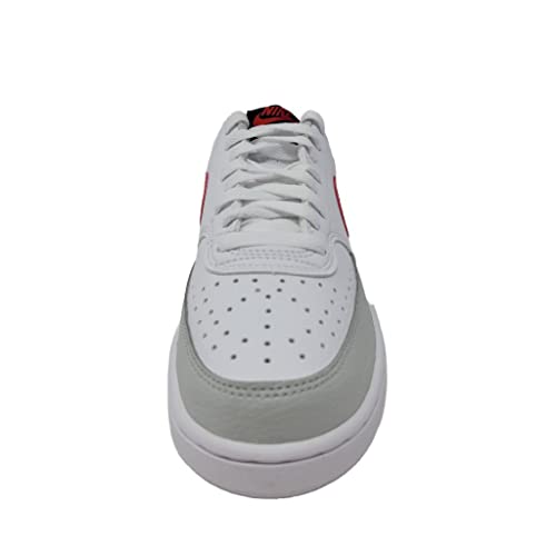 Nike Women's Court Vision Low Sneaker, White/University Red-Grey Fog, 6.5 M US