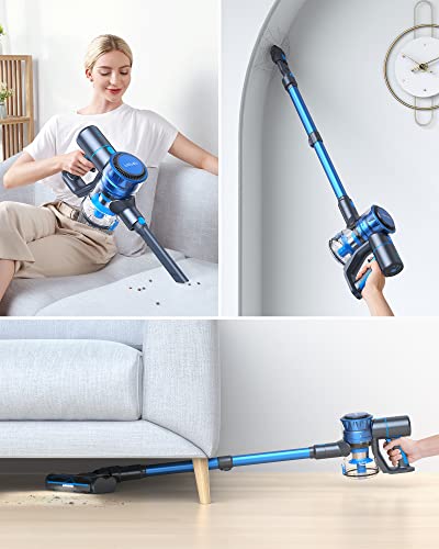 Lubluelu 23Kpa Cordless Vacuum Cleaner,Lightweight Vacuum with 225W Brushless Motor,Max 45 Min Runtime,Cordless Vacuum with Anti-Tangle Brush for Hardwood Floor Carpet Pet Hair Car Cleaning