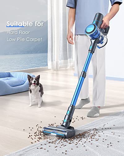 Lubluelu 23Kpa Cordless Vacuum Cleaner,Lightweight Vacuum with 225W Brushless Motor,Max 45 Min Runtime,Cordless Vacuum with Anti-Tangle Brush for Hardwood Floor Carpet Pet Hair Car Cleaning