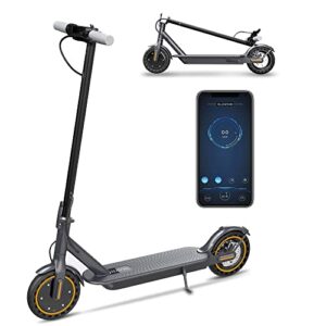 navic t5 electric scooter, up to 19 miles range, 19 mph folding commute electric scooter for adults with 8.5" solid tires, dual braking system and app control