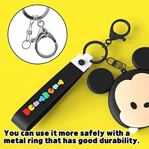 Disney womens Tsum 3D Character Design Handy Mirror Keychain Hand Strap, Metal Chain Keyring, Minnie Mouse, Medium