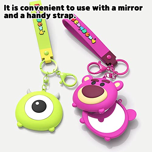 Disney womens Tsum 3D Character Design Handy Mirror Keychain Hand Strap, Metal Chain Keyring, Minnie Mouse, Medium