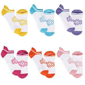 comfoex girls socks for kids 8-10 4-6 6-8 years old ankle athletic socks cotton socks with cushioned sole 6 pairs