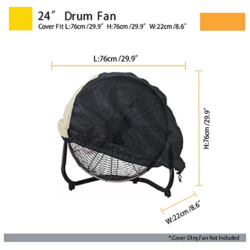 XCZ Industrial Fan Cover, suitable for 24 "high speed floor fan covers, high speed sports drum fans, heavy outdoor floor fan covers, waterproof and dust proof fan covers, 29.9 x 8.6 x 29.9" home fan covers