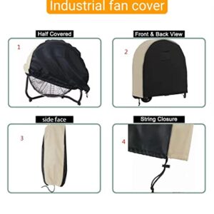 XCZ Industrial Fan Cover, suitable for 24 "high speed floor fan covers, high speed sports drum fans, heavy outdoor floor fan covers, waterproof and dust proof fan covers, 29.9 x 8.6 x 29.9" home fan covers