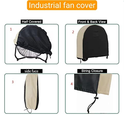 XCZ Industrial Fan Cover, suitable for 24 "high speed floor fan covers, high speed sports drum fans, heavy outdoor floor fan covers, waterproof and dust proof fan covers, 29.9 x 8.6 x 29.9" home fan covers