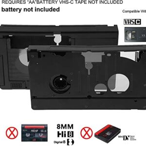 HICOPEET VHS-C Cassette Adapter Compatible with VHS-C SVHS Camcorders JVC RCA Panasonic Motorized VHS Cassette Converter Not Compatible with 8mm / MiniDV / Hi8