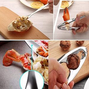 9Pcs Seafood Tools, Crab Crackers and Nut Crackers Forks Tools, Walnut Cracker Tools with Bag, Opener Shellfish Lobster Crab Leg Cracker Sheller Home Kitchen Tools for Crableg and Lobster Lovers Gift