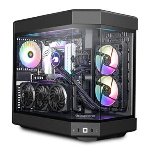 iBuyPower Pro Y60 Gaming PC Computer Desktop Y60BI9N4701 (Intel i9-13900KF 3.0 GHz, Nvidia GeForce RTX 4070 12GB, 32 GB 5200 MHz DDR5 RAM, 1TB NVMe SSD, WiFi Ready, Windows 11 Home),Black