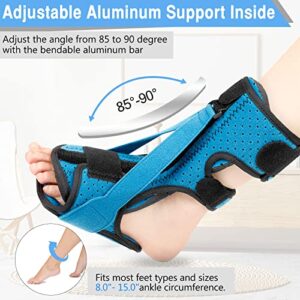 WOSHSHEN Plantar Fasciitis Night Splint, Adjustable Plantar Fasciitis Relief Night Splint for Women & Men, Relief Brace for Plantar Fasciitis Relief, Achilles Tendonitis and Foot Drop (Black, Large)