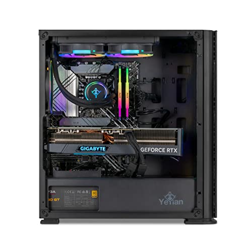 YEYIAN Yari AIO Cooled Gaming Desktop - Ryzen 7 7700X 5.40 GHz, 16GB DDR5 5600MHz RAM, 1TB NVMe SSD, NVIDIA GeForce RTX 4070 12 GB GDDR6X Graphics, VR Ready, USB-C, Windows 11 Home