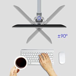 Monitor Arm Quad Screen Monitor Stand Mount 15"-27" Monitor Desk Mount Stand with Robotic Arm Height Adjustable Monitor Arm Mount, Each Arm Holds Up to 22 Lbs Monitor Mount Stand