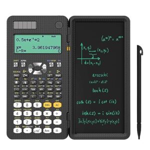 newyes 991es scientific calculator with lcd writing tablet, 417 function solar energy science calculators notepad, professional foldable calculators for students school college