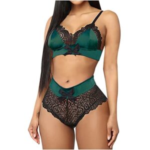 sexy lingerie for women 2023 lace sheer underwear bikini set nightwear two piece babydoll bra and panty sleepwear pajamas