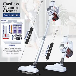 HOMEREALM Cordless Vacuum Cleaner, 4 in 1 Stick Vacuum Cleaners for Home. Portable Carpet Cleaner and Pet Hair Vacuum with Powerful Suction and 2000mAh Battery of 35 Min Runtime