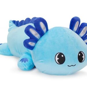 Officygnet Axolotl Plush, 13" Soft Stuffed Animal Plush Toy, Cute Axolotl Plush Pillow, Kawaii Plushies Dolls for Kids, Blue Axolotl Gift for Girls Boys