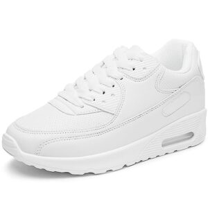 iarus women’s walking shoes white running sneakers comfortable fashion tennis shoes for womens（white08）