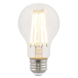 westinghouse lighting 5167200 8 watt (75 watt equivalent) a19 dimmable clear filament led light bulb, medium base