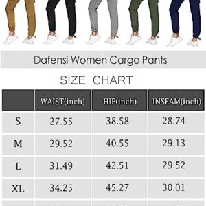 Dafensi Cargo Pants for Women Stretchy Cargo Joggers Casual Lightweight Hiking Pants ArmyGreen XL