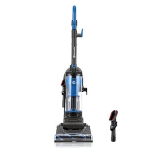 vacmaster uc0501 bagless upright vacuum cleaner with large dust cup capacity, efficient cyclone filtration system & 26ft cord for carpet, hard floor and pet hair, black/blue