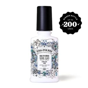 Poo-Pourri Before-You-Go Toilet Spray, Fresh Air, 2 Fl Oz - Jasmine, Fresh Air and Mint & Before-You-Go Toilet Spray, On-The-Go, Travel Size Variety 10 mL