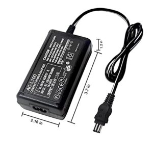 Camulti AC-L100 Power Supply Charging Adapter for Sony Handycam Camera Camcorder,8.4V 1.5A,for DCR TRV128 TRV103 TRV130 TRV150, CCD-TRV108 TRV308 Replace AC-L10A L10B L15A L15B L100A L100B L100C