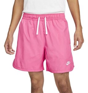 nike nsw woven flow shorts (as1, alpha, l, regular, regular, pink/white)