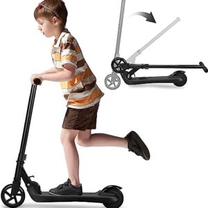 Riding'times Electric Scooter for Kids Ages 4-10, Up to 6.2Mph & 6.2 Miles Range, 5 Inch PU Tire, Ul2272 Certified Approved Kick E Scooter for Boys Girls