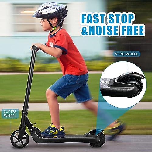 Riding'times Electric Scooter for Kids Ages 4-10, Up to 6.2Mph & 6.2 Miles Range, 5 Inch PU Tire, Ul2272 Certified Approved Kick E Scooter for Boys Girls