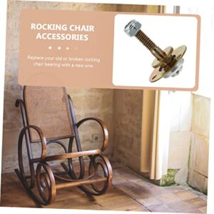 Veemoon 4pcs Rocking Chair Bearing Furniture Bolts Furniture Screws Gaming Chair Accessories Patio Chair Feet Screw Glider Rocker Parts Patio Chair Screws Iron Rocking Chair Part Leveling