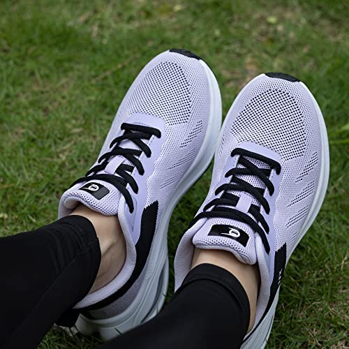 Women's Running Shoes Air Tennis Athletic Fashion Sneakers Lightweight Walking Gym Jogging Sport Workout Shoes Blackpurple US 8.5