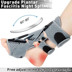 TURUM Plantar Fasciitis Night Splint, Upgrade 3 Adjustable Straps Plantar Fasciitis Relief Night Splint for Women & Men, Relief Brace for Plantar Fasciitis Relief, Achilles Tendonitis and Foot Drop